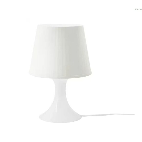 Ikea LAMPAN Tabletop Lamp Transparent White Base Light Plug In On/Off Switch - Picture 2 of 5